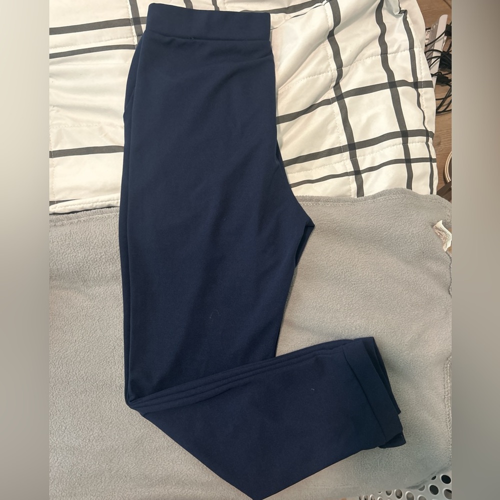 Navy Highwaisted Pants w/ Side Pockets